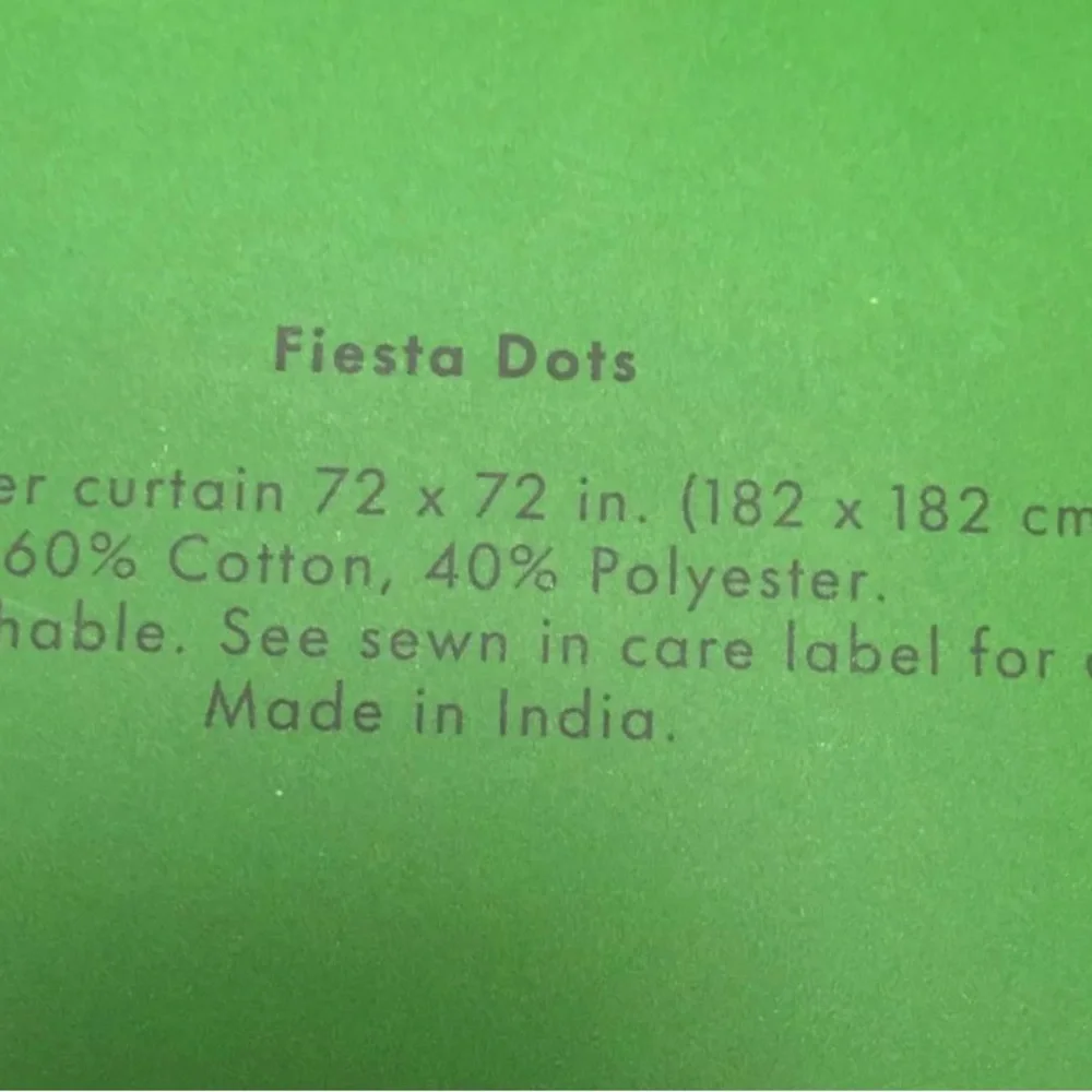 Kate Spade Fiesta Dots Shower Curtain NWT